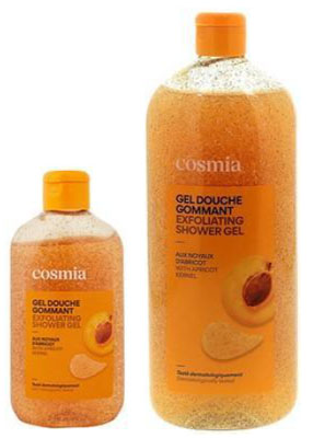 COSMIA GEL DOUCHE GOMMANT AUX NOYAUX D'ABRICOT