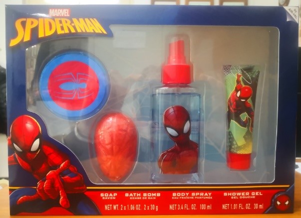 Marvel Spider-Man – kozmetická súprava na starostlivosť o telo s označením SPIDER-MAN