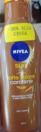 Latte solare carotene – výrobok na ochranu pred slnečným žiarením